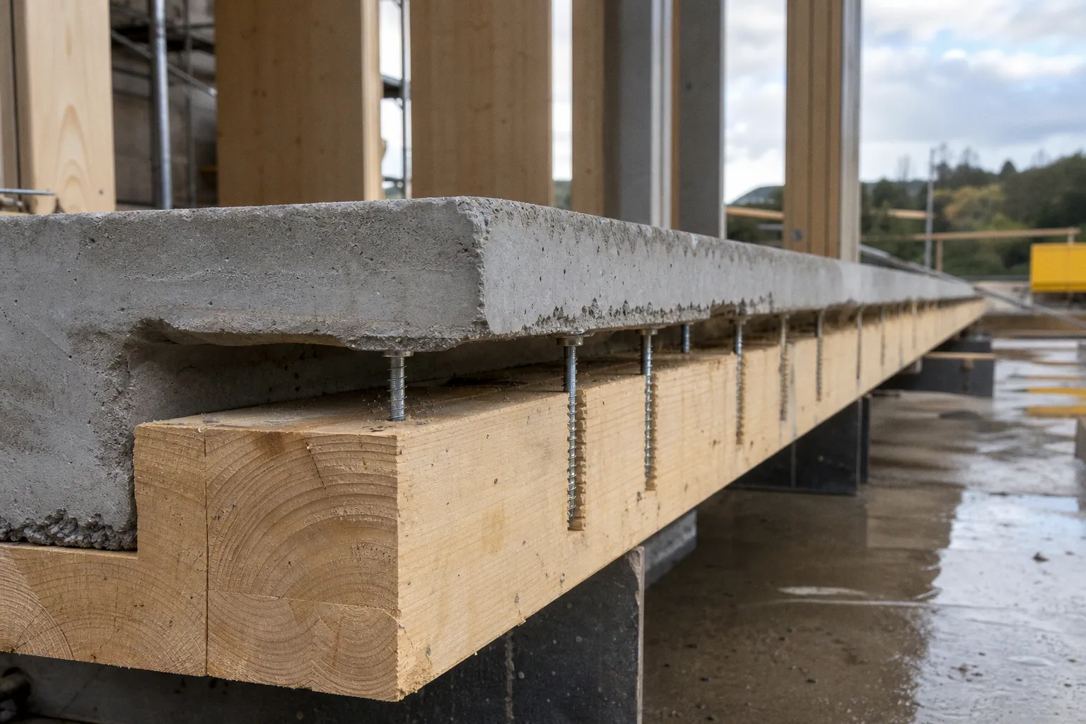 Holz-Beton-Verbund: Warum die Kombination beider Stoffe trägt