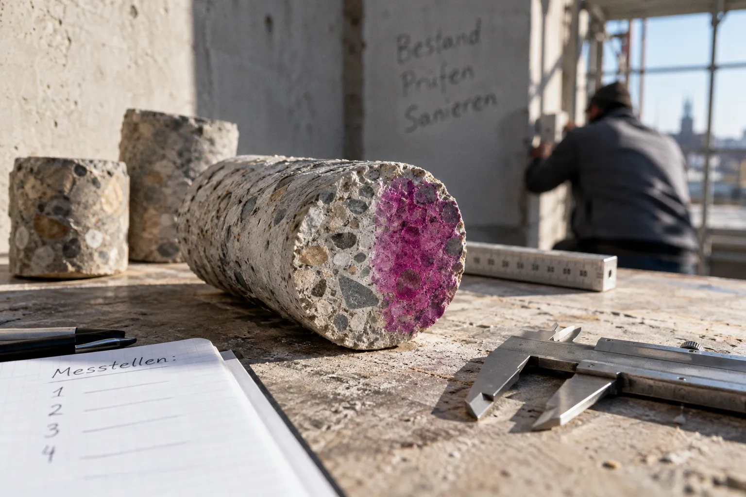 Karbonatisierungstiefe: Messmethoden für die Betonsanierung